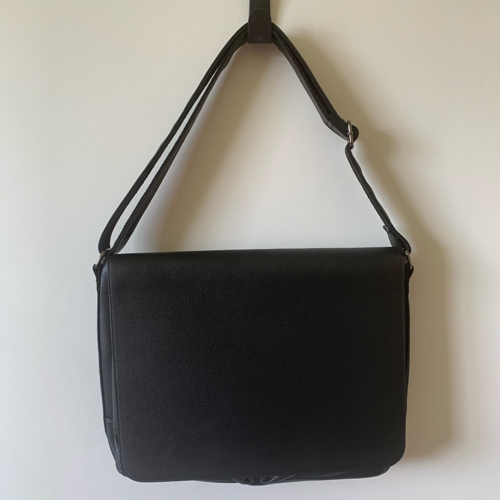 Call It Spring Faux Leather Black Laptop Bag NWT - Picture 1 of 8